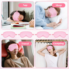 Four pink masks in the pack, travel-ready and easy to carry.