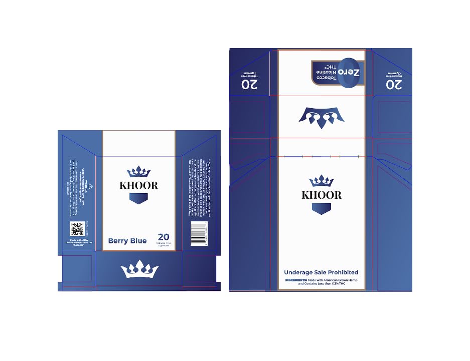 KHOOR Berry Blue bulk-order display for business customers.