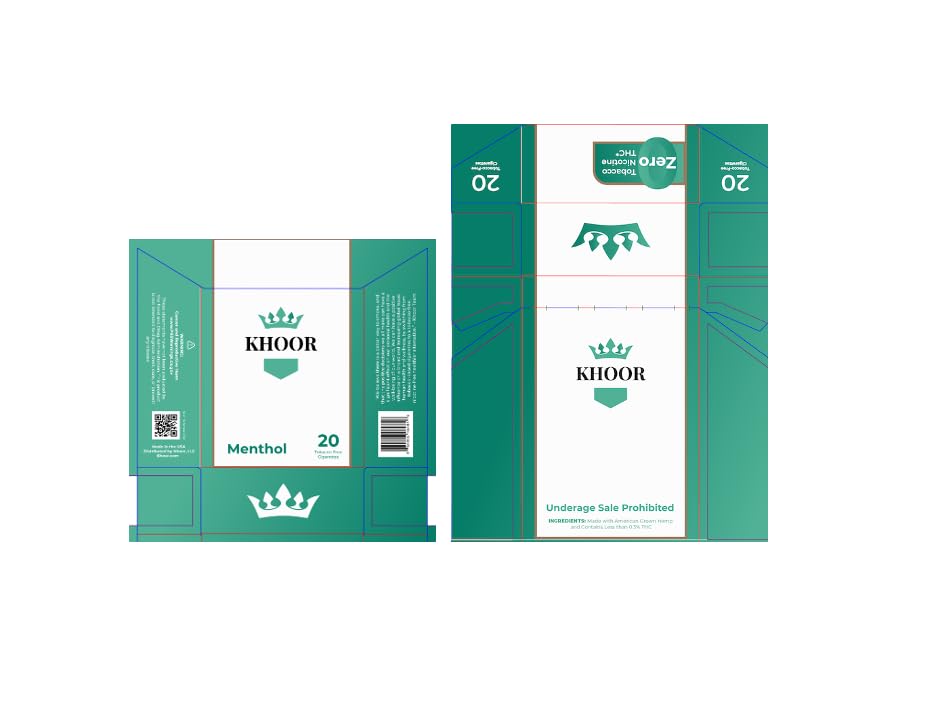 Khoor Menthol Cigarettes storage clip reminds to keep in a cool place.