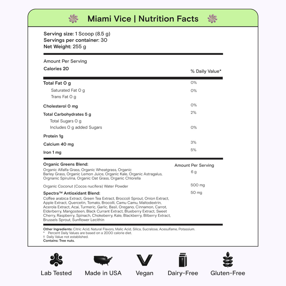 Kiala Nutrition Super Greens easy mix in water shot