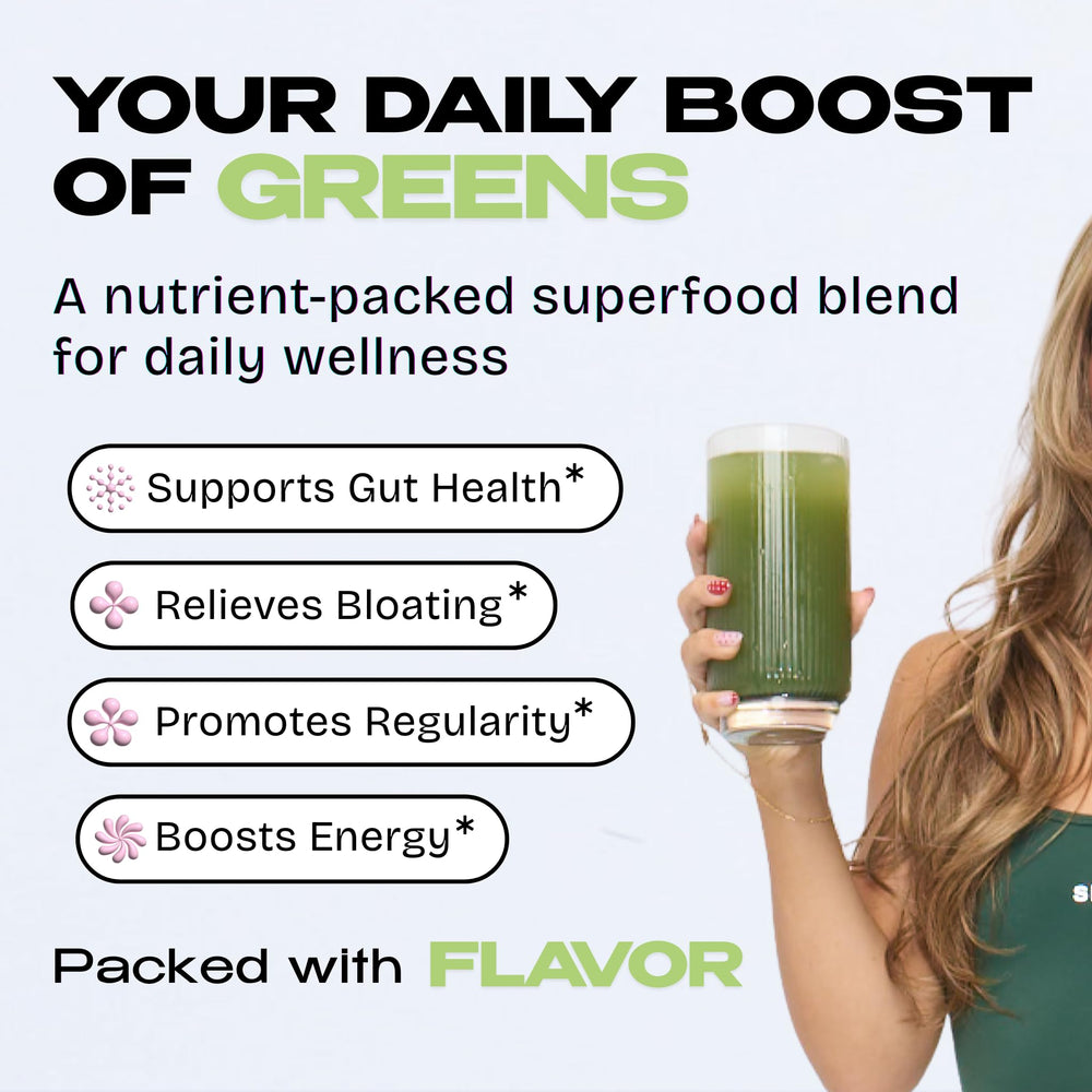 Kiala Nutrition Super Greens gluten-free vegan bottle highlighting dairy-free lifestyle support
