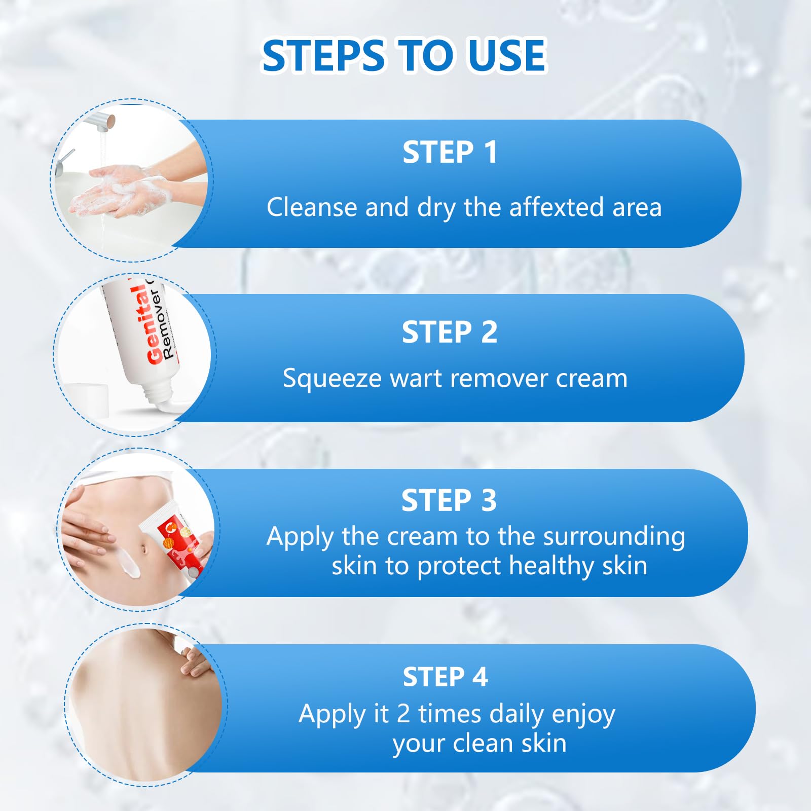 KIbabyDI Wart Remover before-after visual for potential results