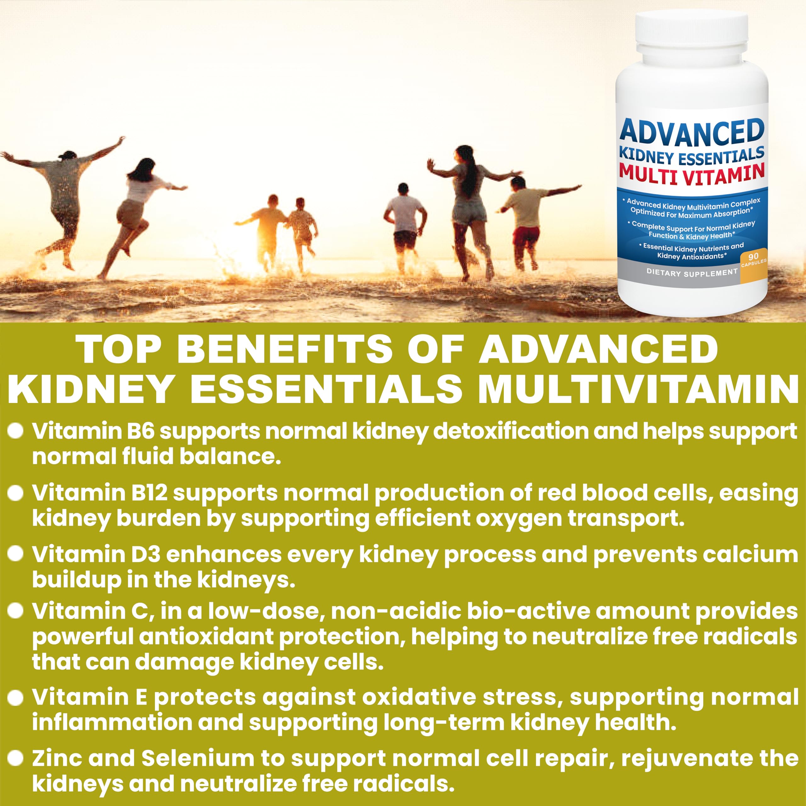 Bottle pour of Kidney Restore Advanced Essentials for easy daily dosing