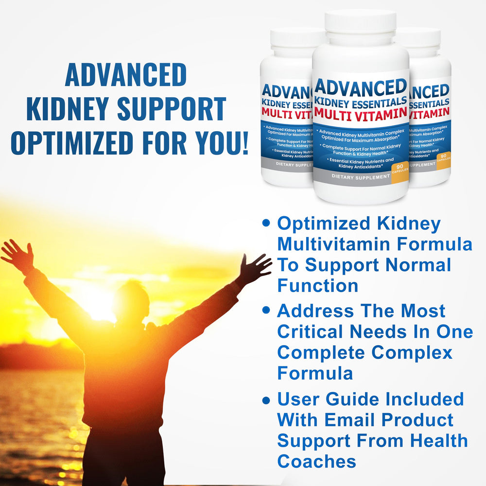 Bottle with capsules ready to take from Kidney Restore Advanced Essentials