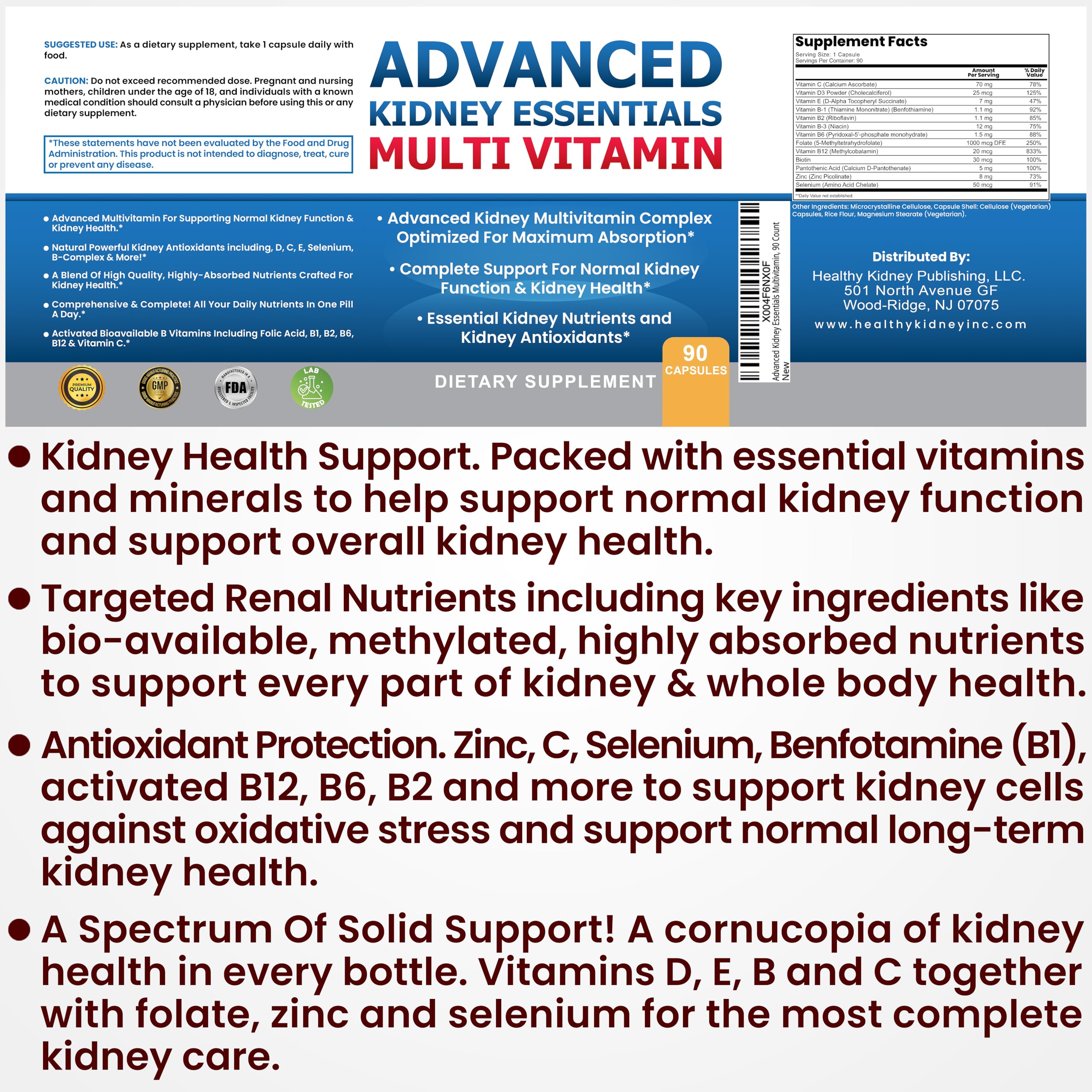 Close-up of Kidney Restore Advanced Essentials capsules for absorption and detox