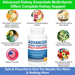 Label detail of Kidney Restore Advanced Essentials showing key nutrients