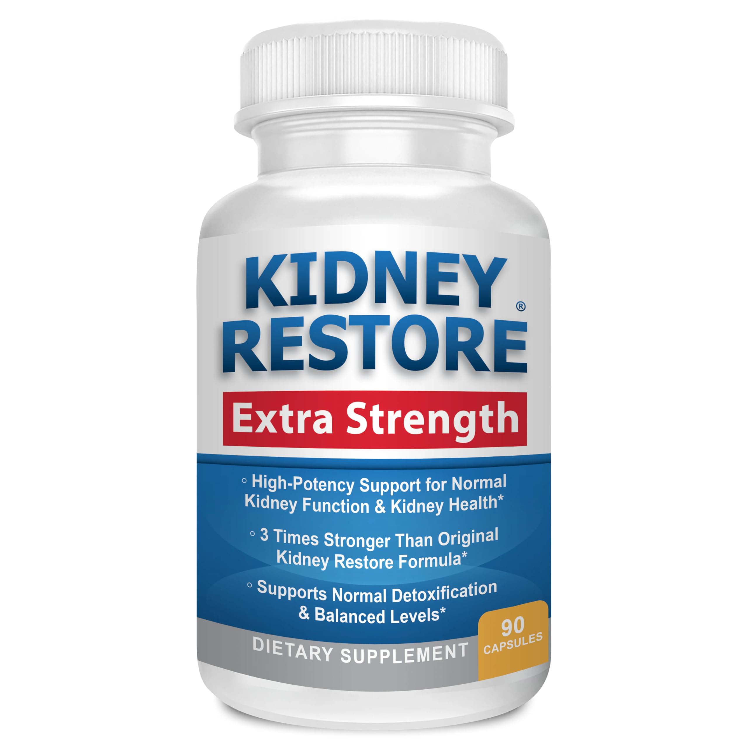 Kidney Restore bottle front showing detox support for kidney health.