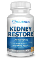 Kidney Restore bottle label showing brand for renal health support.