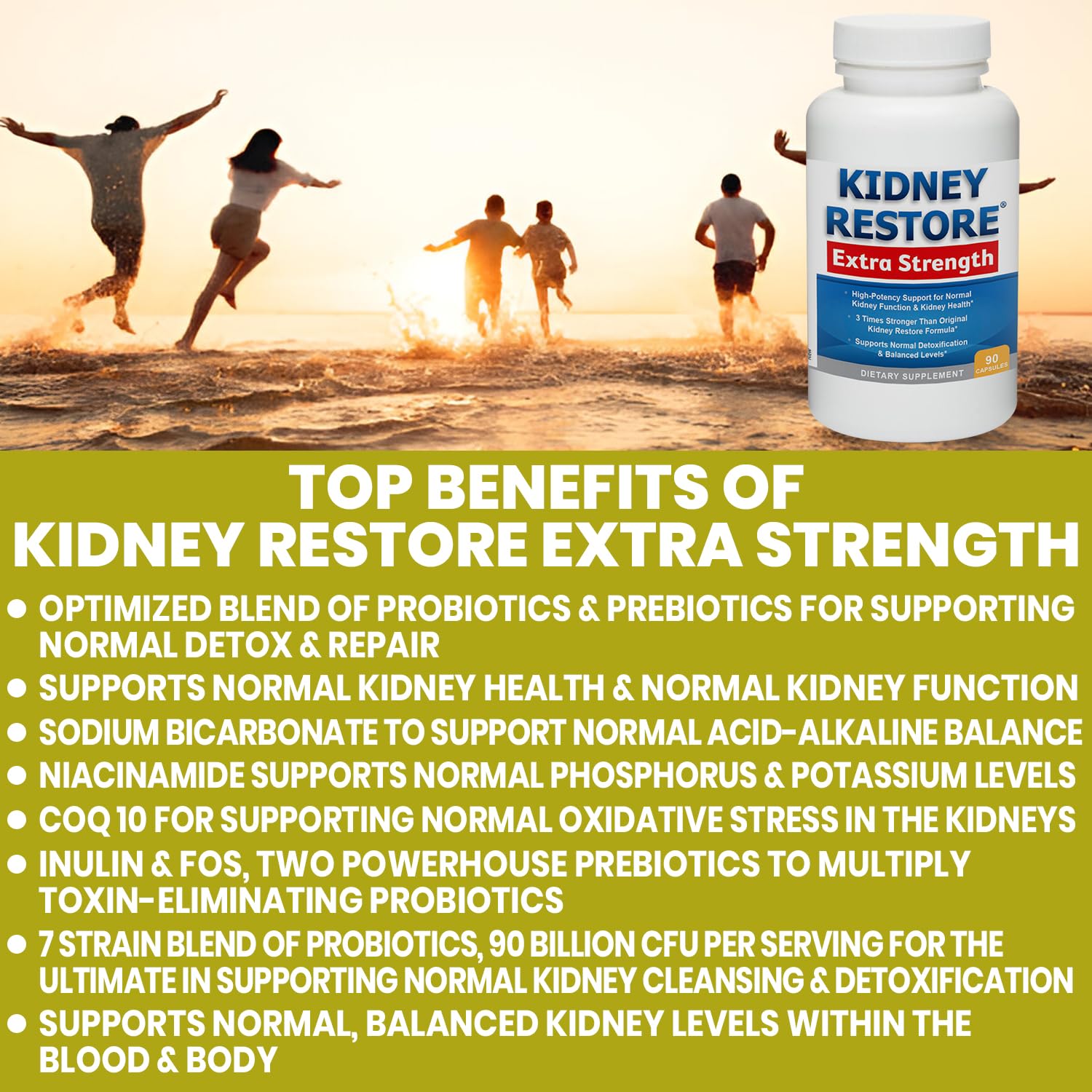 Kidney Restore probiotic visual suggesting renal toxin support.