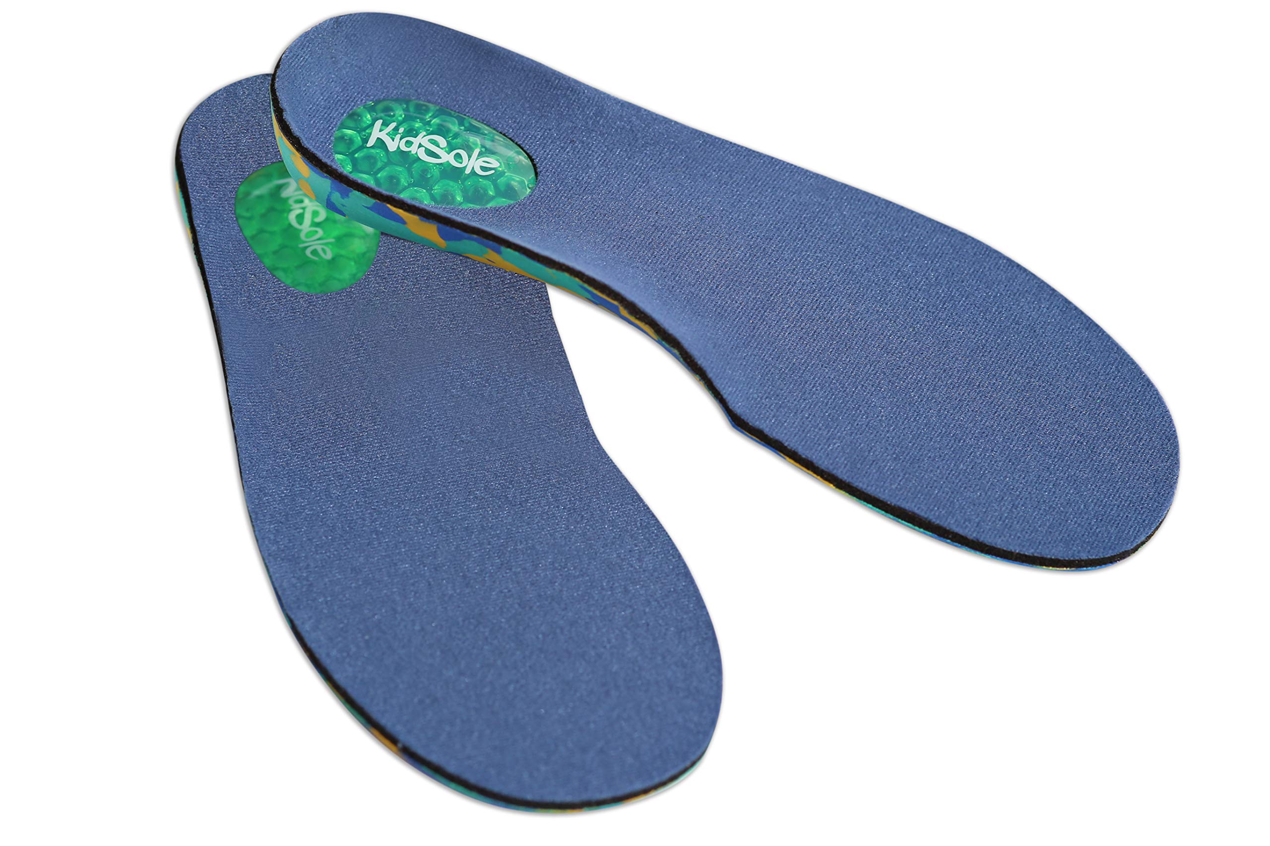 KidSole Camo Comfort insoles in daily sneakers for kids' everyday wear