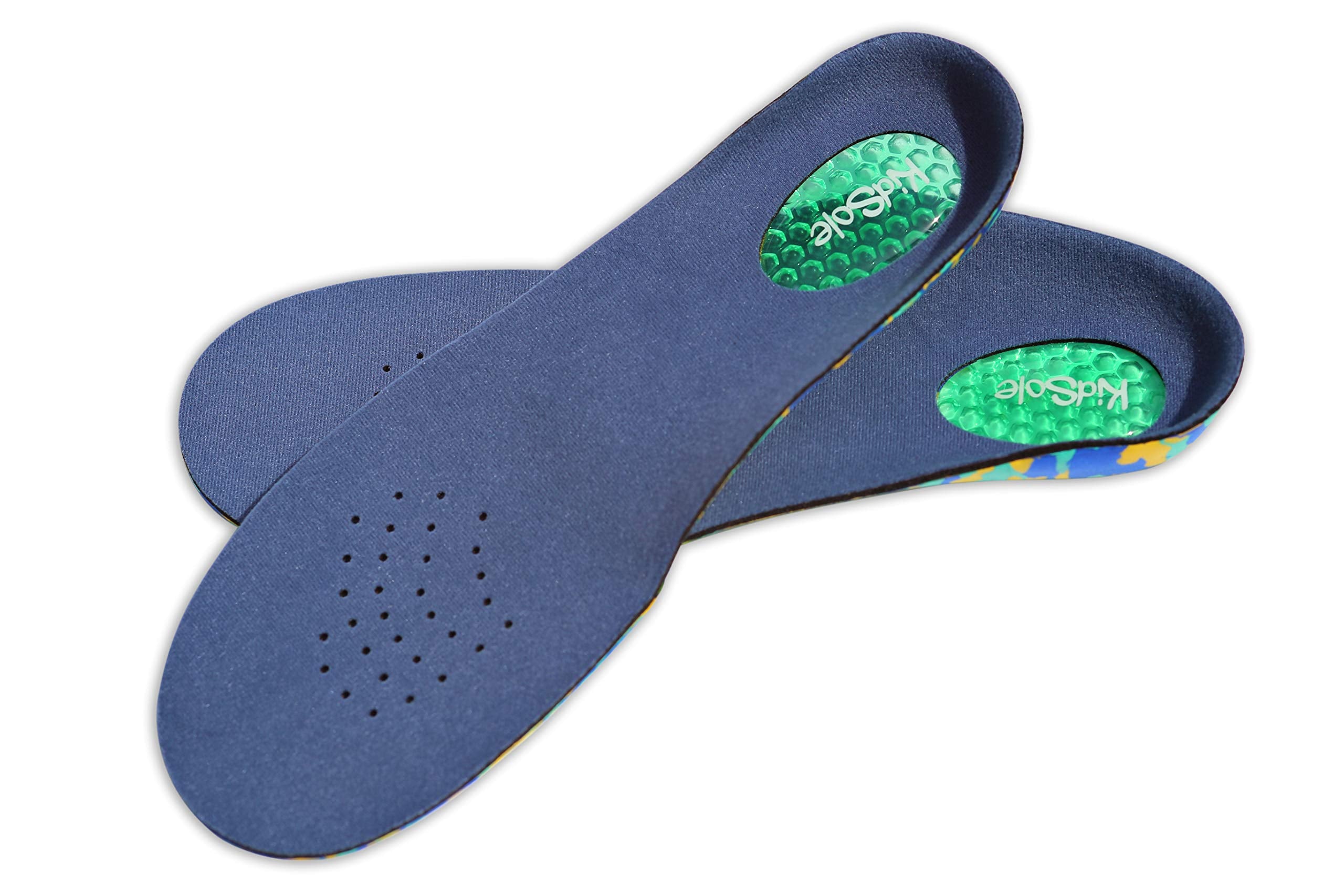 KidSole Camo Comfort material layers of EVA foam, memory foam and gel heel cushion