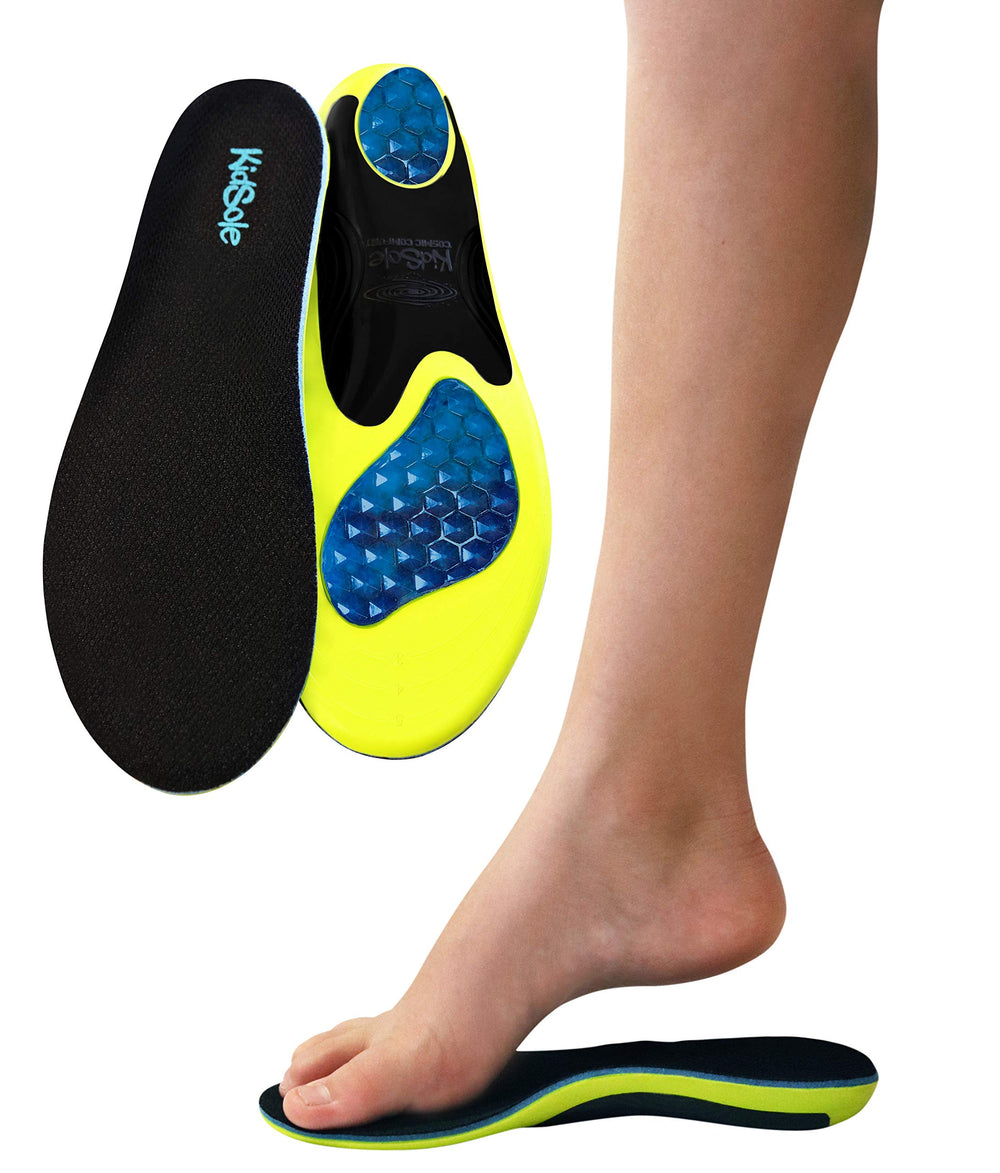 KidSole Cosmic Comfort anti-slip traction areas enhance grip during activity.