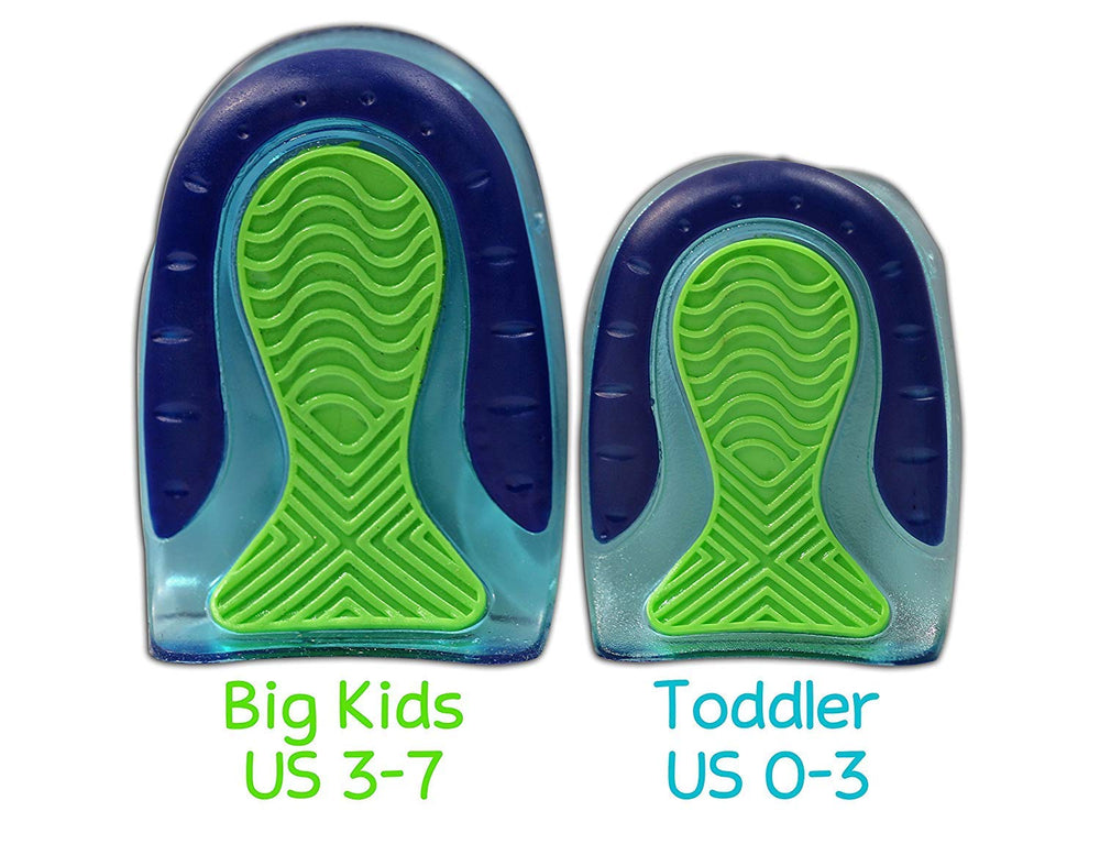 KidSole sport-traction-heel-cups inside kid's sneaker during play.