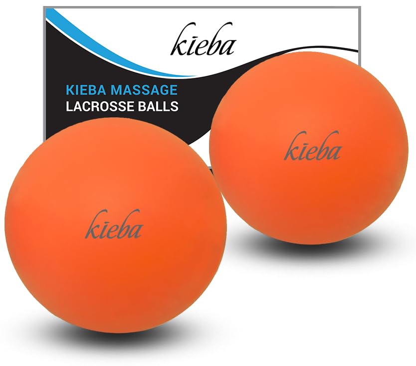 Kieba lacrosse balls orange front view for self-myofascial release and knot relief.