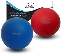 Kieba blue firm lacrosse ball targeting back and shoulders for trigger point relief