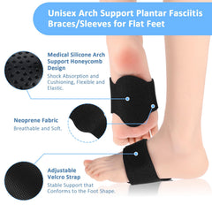 Kifmurase arch-support sleeve worn over sock during daily activities.