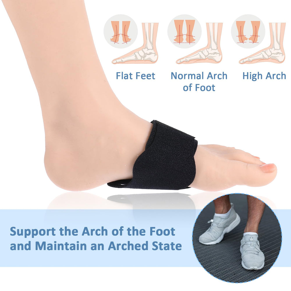 Kifmurase arch-support sleeve worn under sock for discreet support.