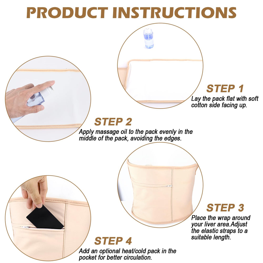 Kifmurase Castor Oil Pack Wrap heating-ice pouch compatibility enhances comfort options.