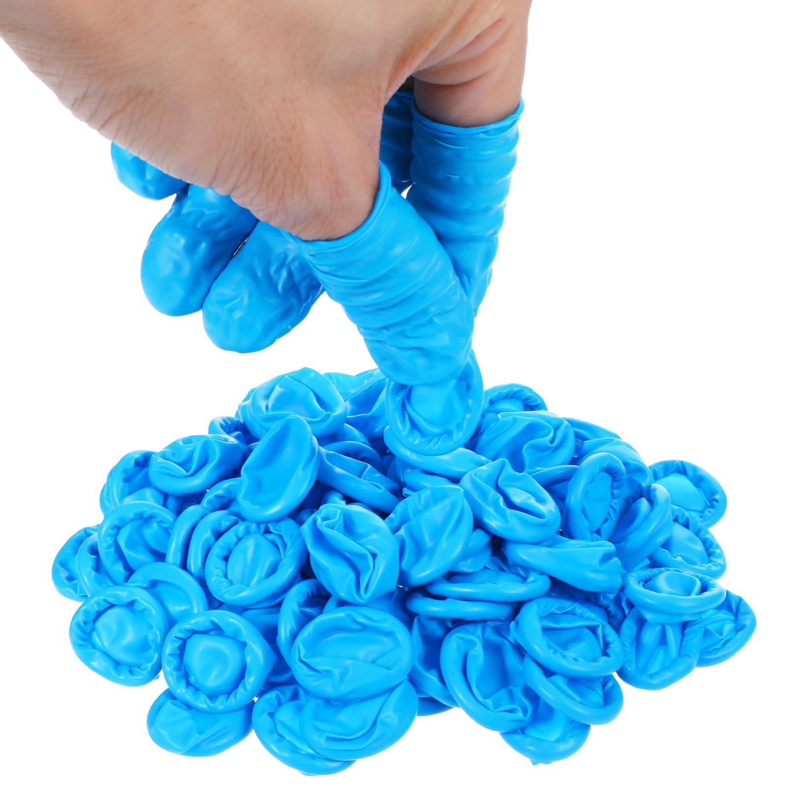Kifmurase large nitrile finger cots blue pack 100 for finger protection during tasks