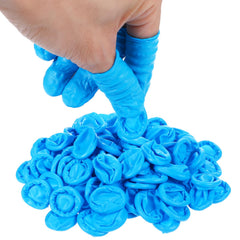 Kifmurase large nitrile finger cots blue pack 100 for finger protection during tasks