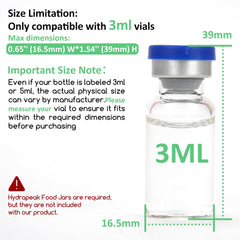 Kiicii silicone 3ml vial insert tall-1 keeps vials secure during travel in Hydrapeak jars.