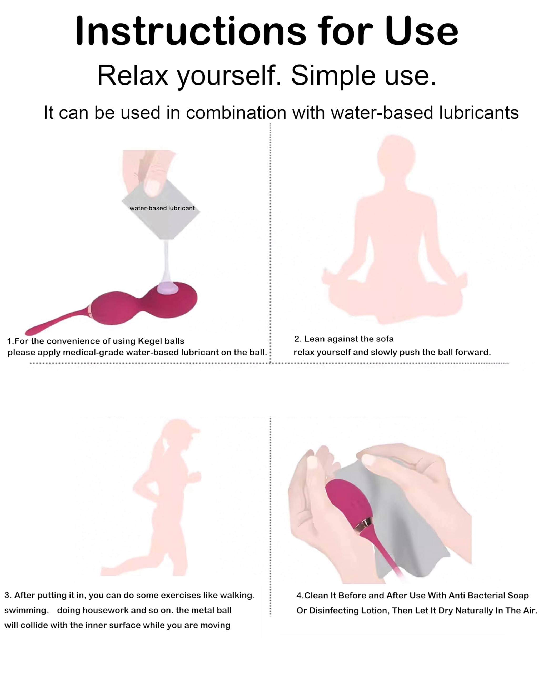 KIISAWA dual-sphere trainer aids user-friendly pelvic strength support.