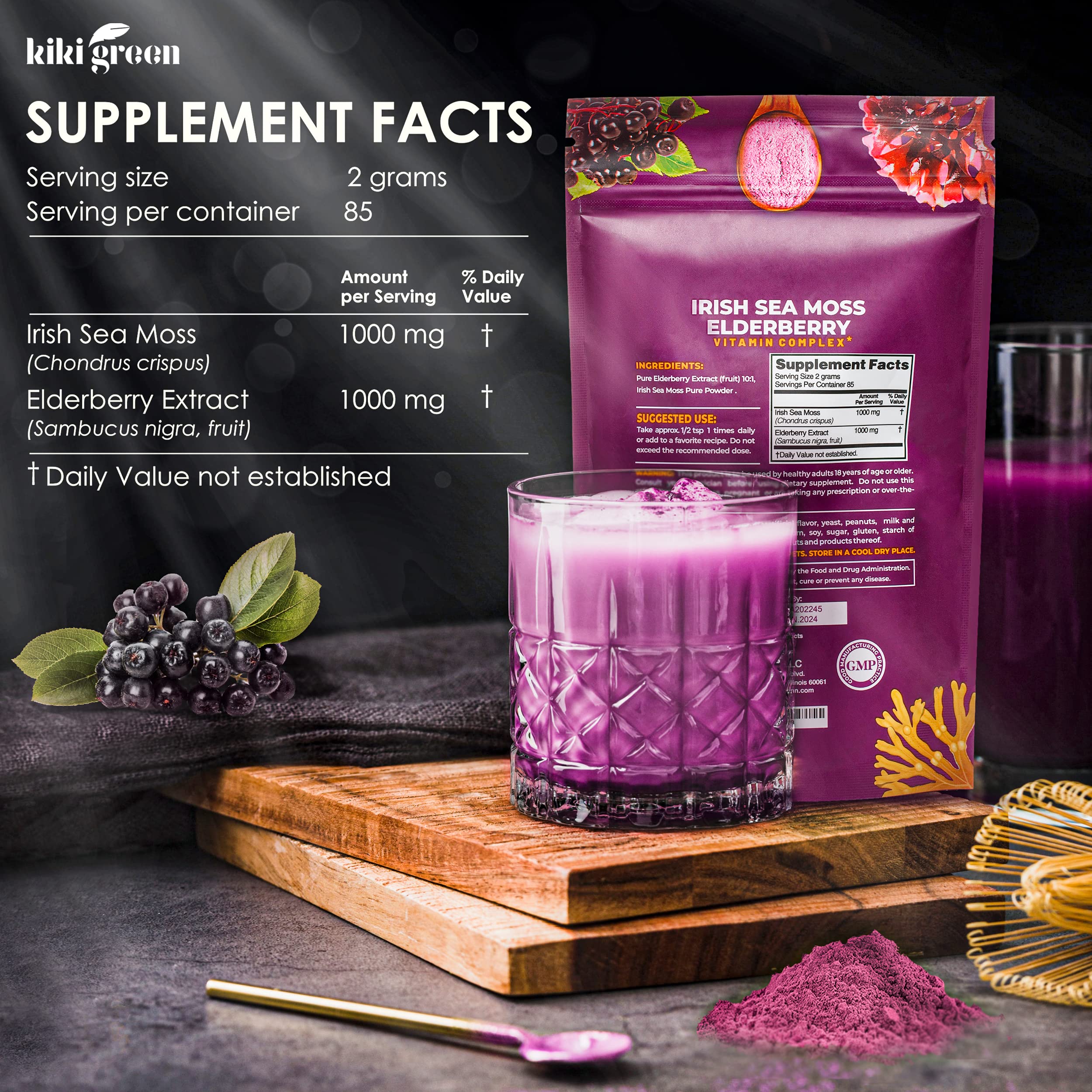 KIKI Green branding packaging shot for convenient wellness routine.