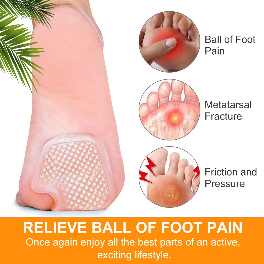 Kimihome metatarsal pads latex-free material provides allergy-friendly, everyday comfort.