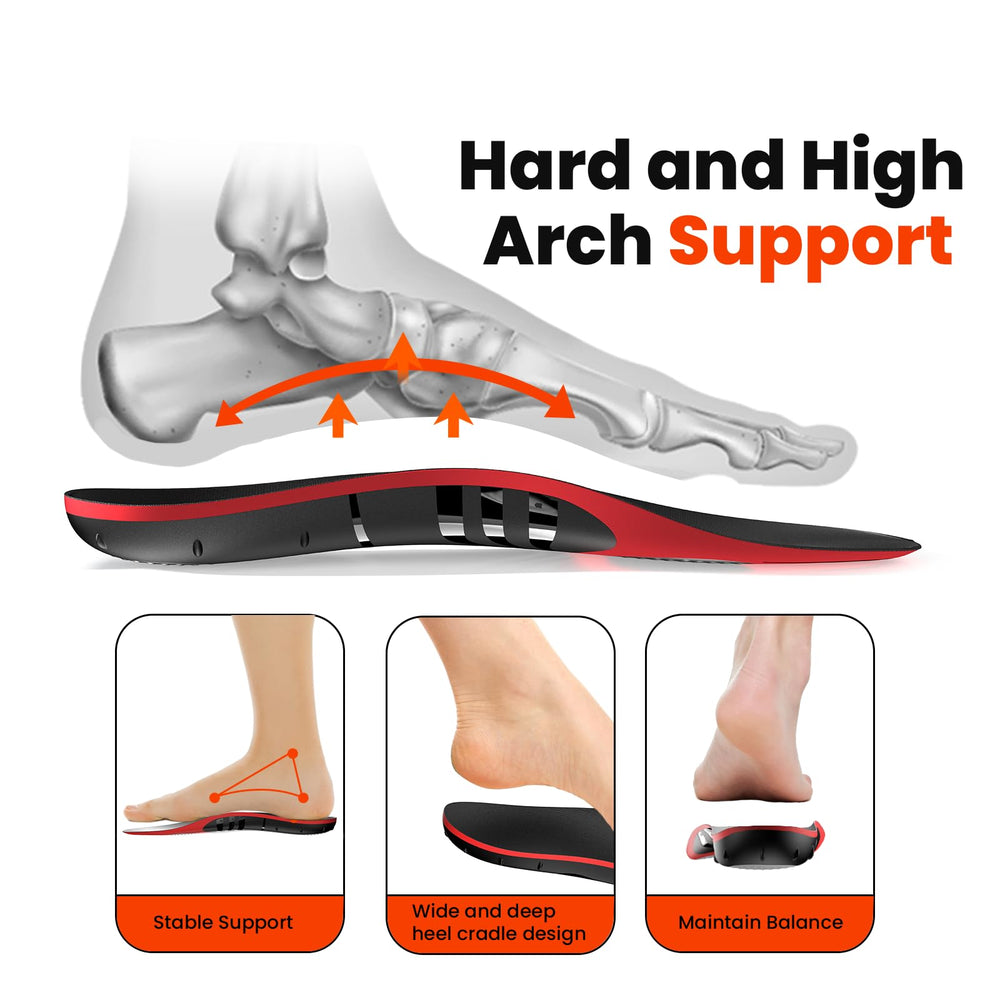 Kimihome washable, durable heel and arch insoles for long-term use