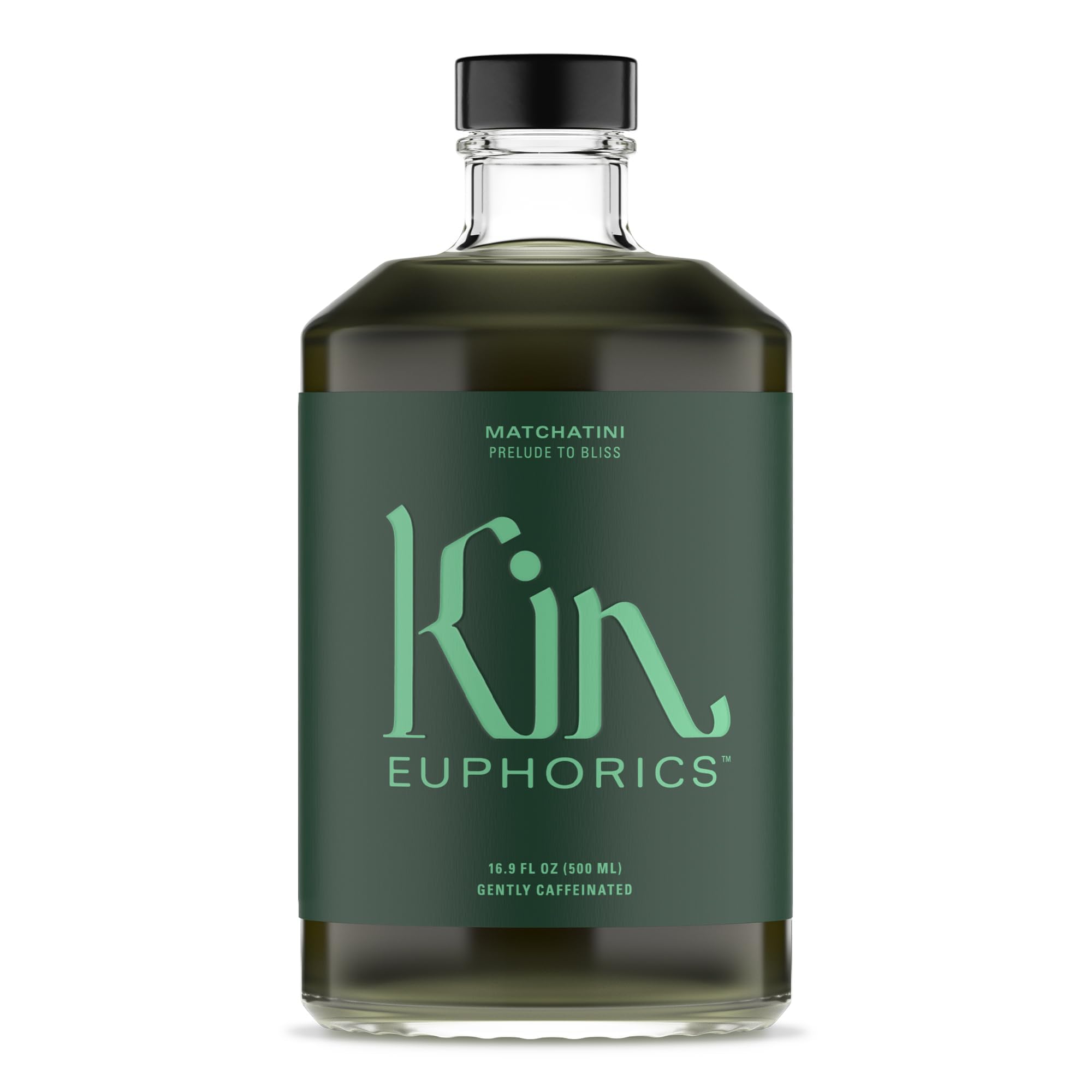 Kin Euphorics Matchatini bottle pour highlights creamy vanilla with a tart finish