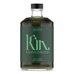 Kin Euphorics Matchatini bottle pour highlights creamy vanilla with a tart finish