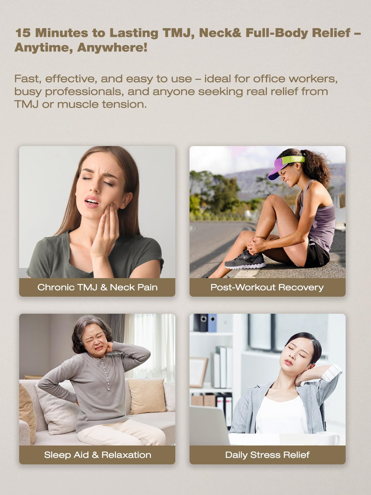 Kinbana rechargeable battery providing portable relief on the go