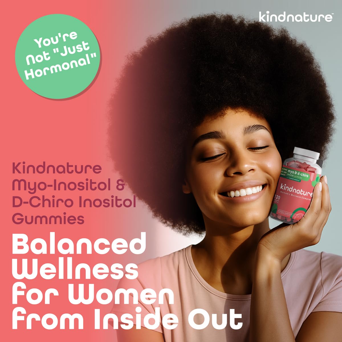 Kindnature infographic showing the 40:1 ratio for inositol balance
