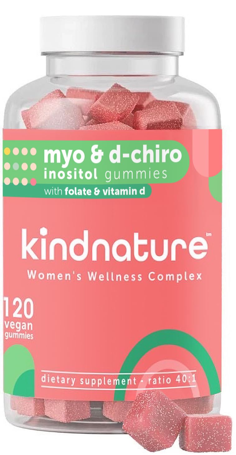 Kindnature Myo-Inositol Gummies bottle for easy daily supplementation