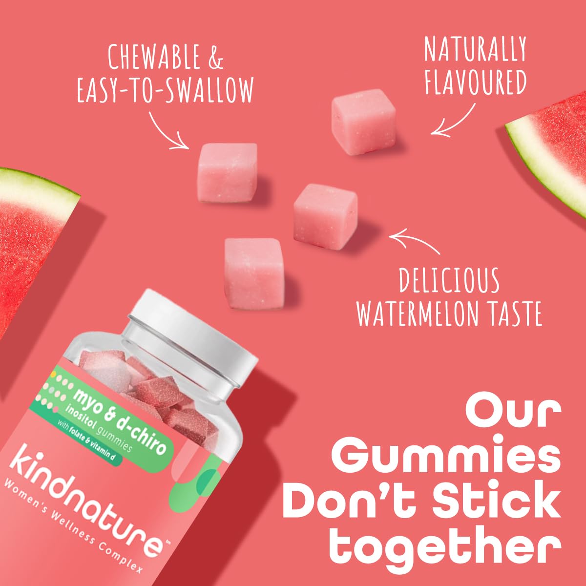 Kindnature packaging indicating non-GMO, vegan, gluten-free formulation