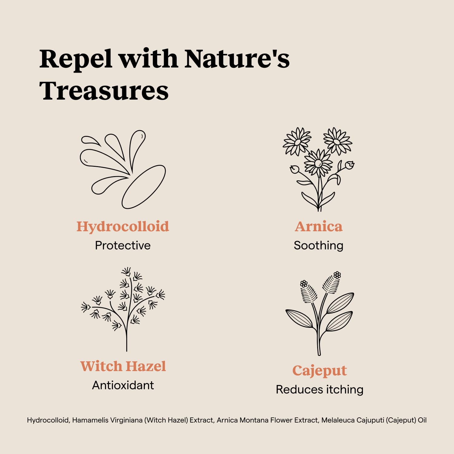 Kinfield hydrocolloid patch soothes skin with Arnica and Witch Hazel.