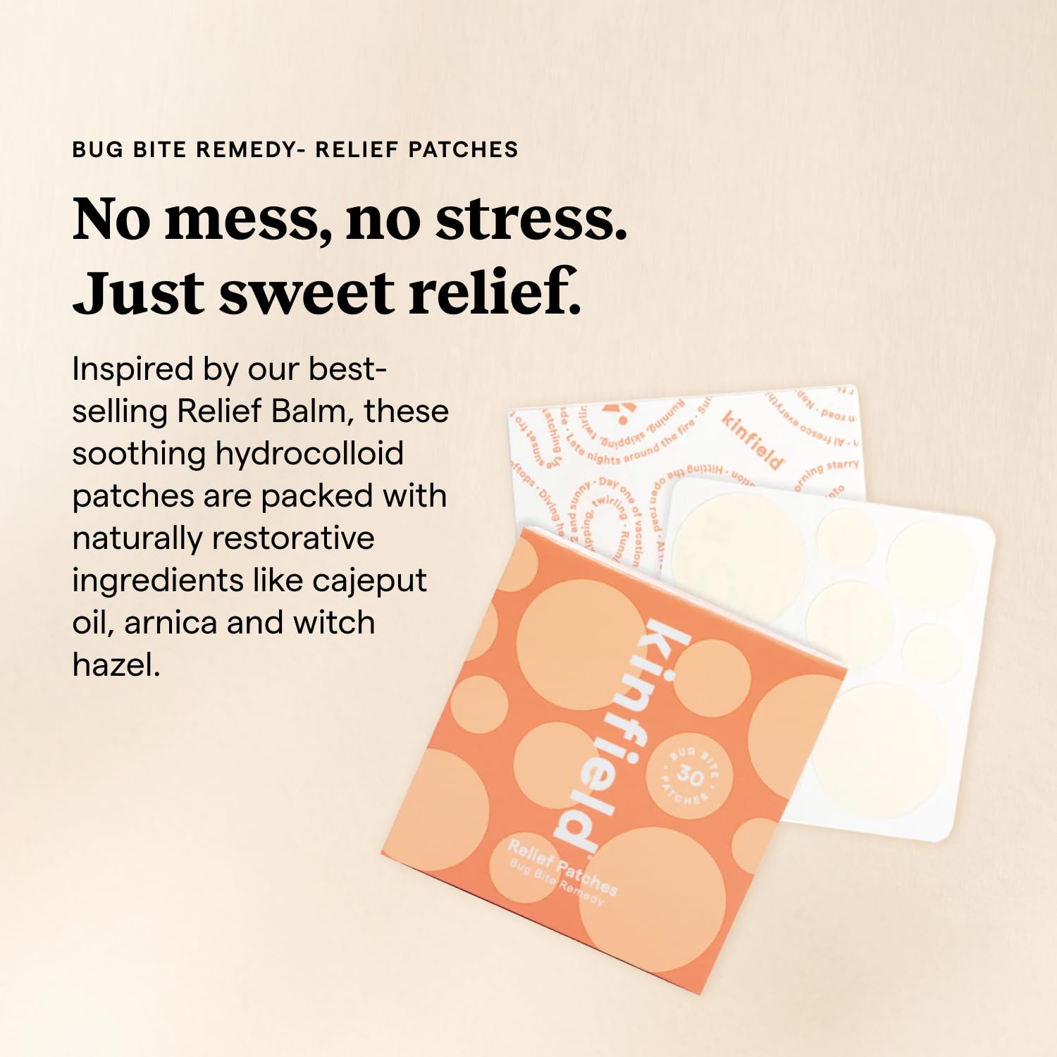 Arnica and Witch Hazel-infused patch delivers gentle soothing relief.
