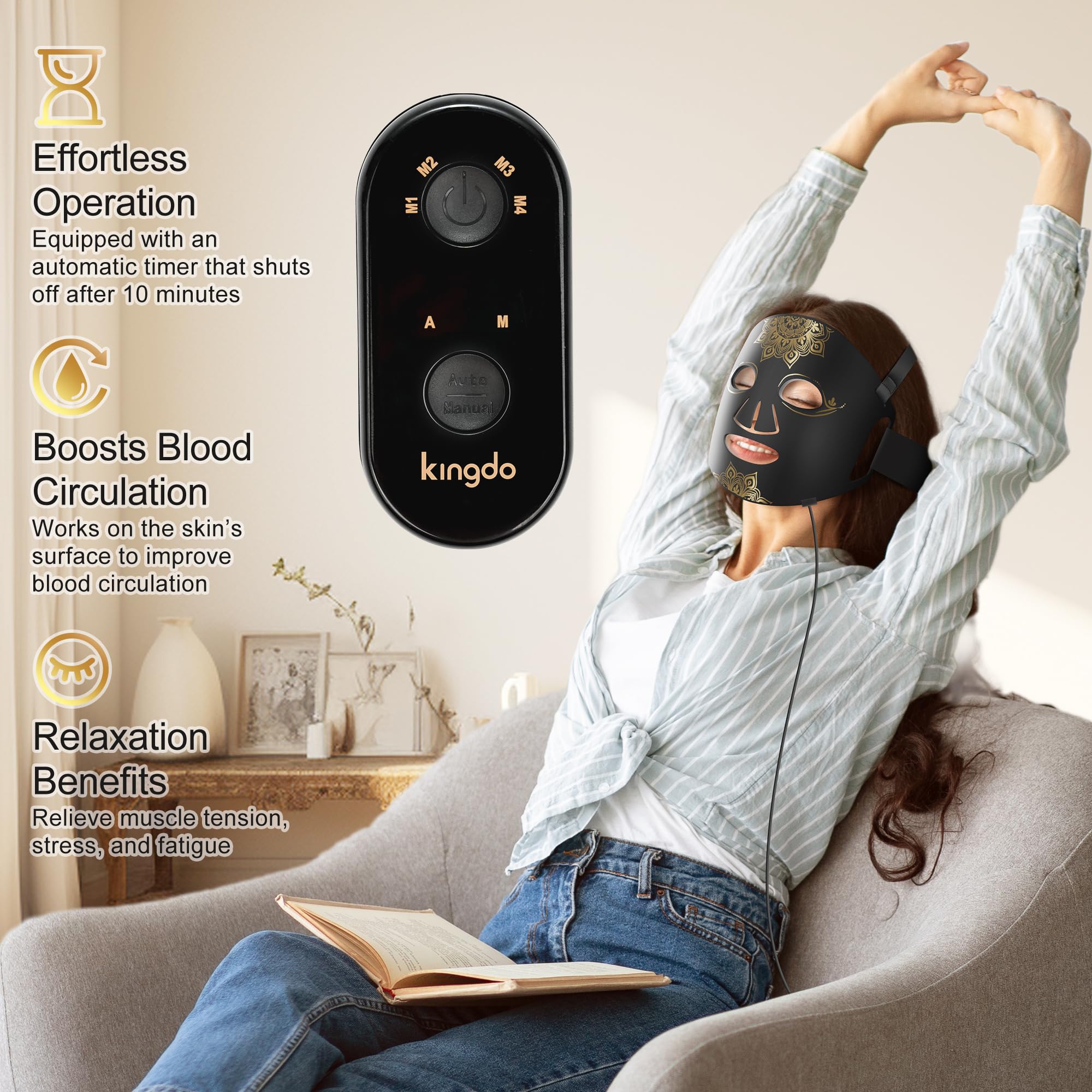 Kingdo rechargeable battery highlighting portability