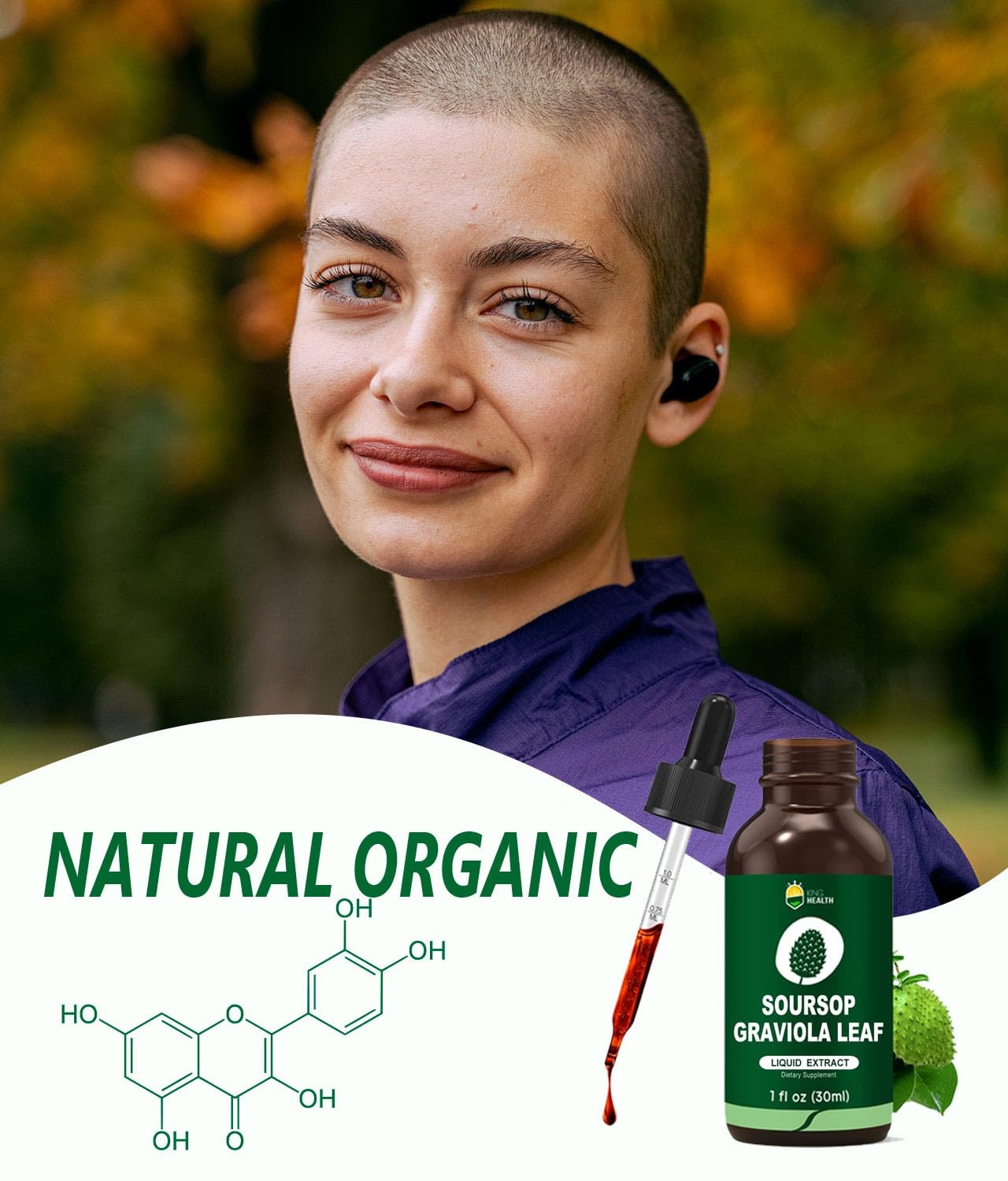 KingHealth soursop drops 1 ml dose label supports consistent consumption.