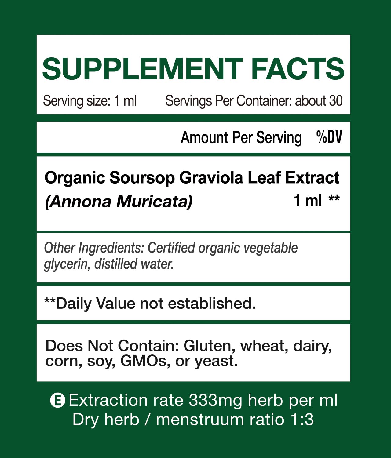 KingHealth soursop drops dropper closeup shows precise 1 ml dosing marks.