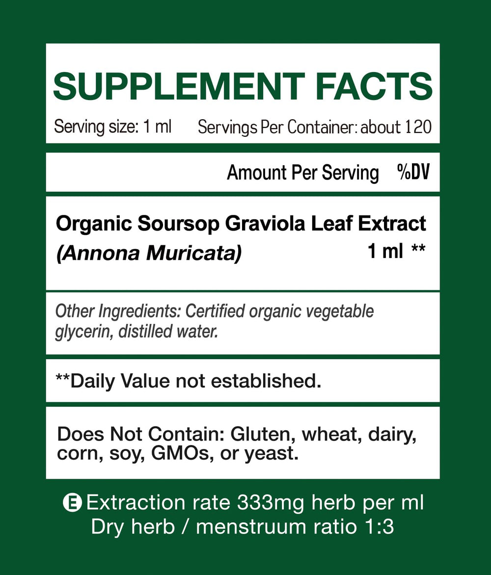 KingHealth Soursop drops pour illustrates precise ml measurements for dosing flexibility.