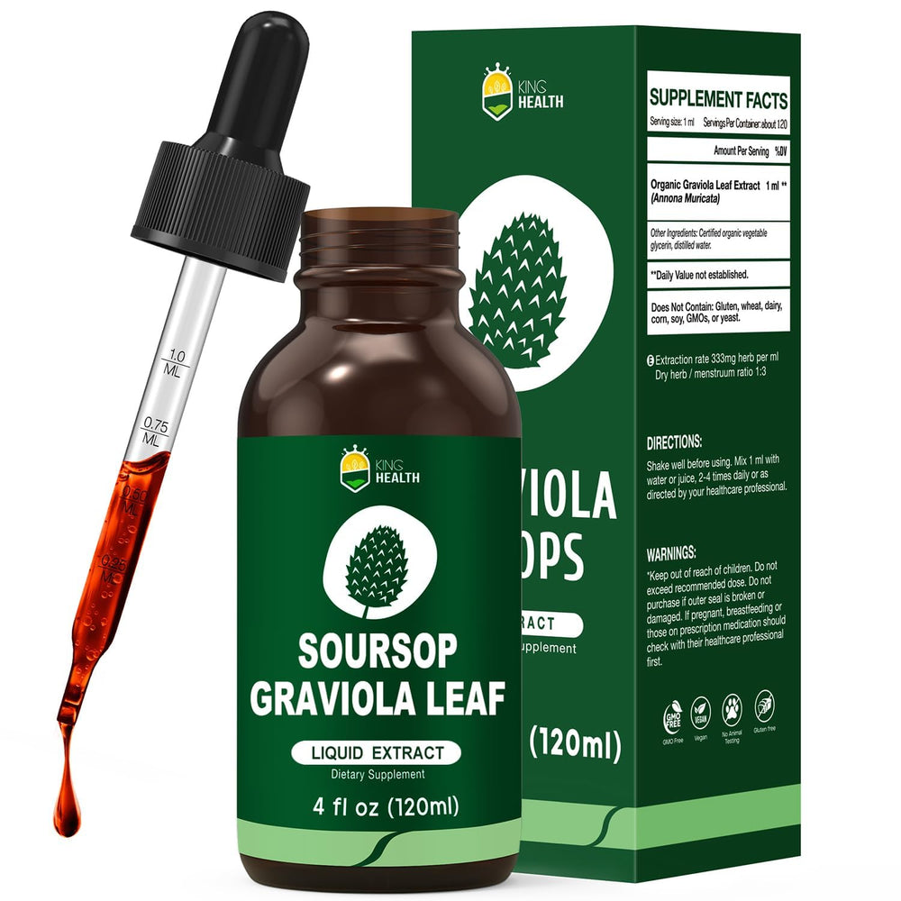 KingHealth Soursop leaf drops bottle for easy daily dosing and consistent use.