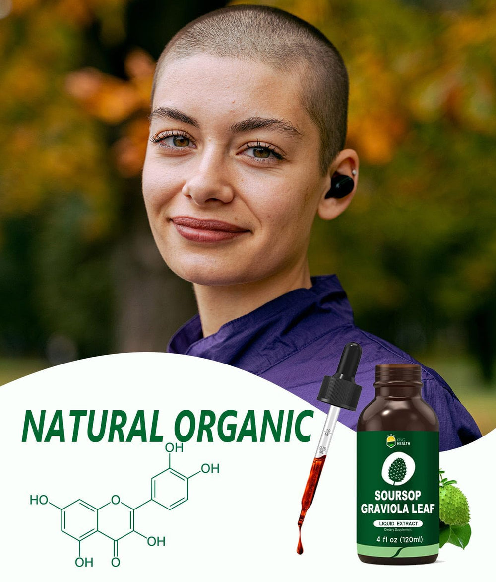 KingHealth Soursop wildcrafted leaves emphasize natural origin and purity.