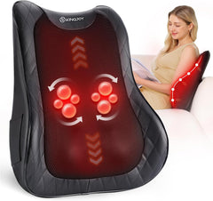 KINGJOY back massager eight-node design delivers deep kneading relief.