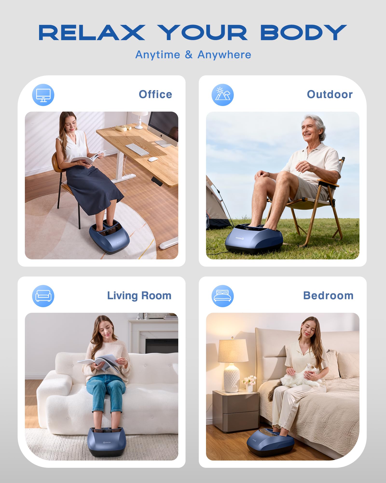 KINGJOY Foot Massager with Heat compact storage in small spaces.