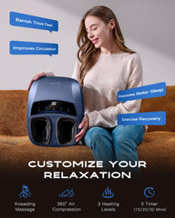KINGJOY Foot Massager with Heat side view showing 3D rollers in action.