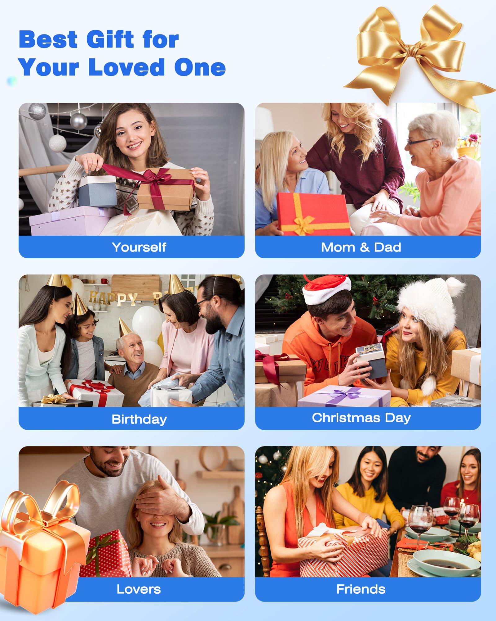 KINGJOY gift-ready massager with 1-year warranty for loved ones.
