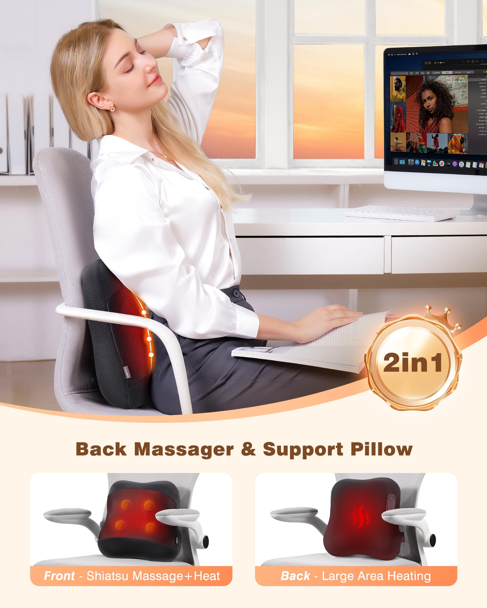 Kingjoy massager features a simple one-button control for easy operation.