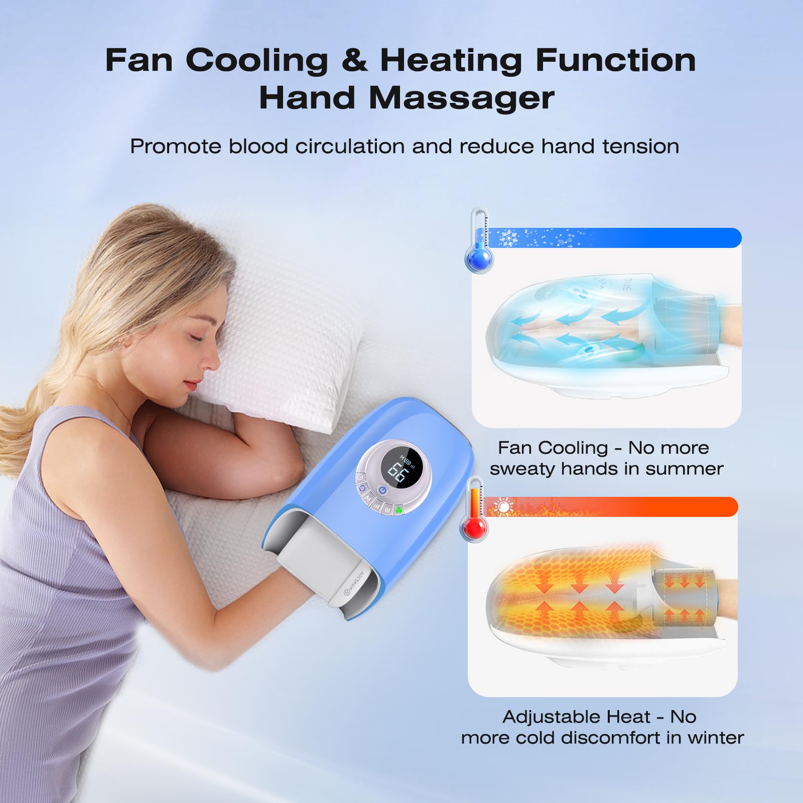 Kingjoy palm rollers with acupressure for finger numbness relief.