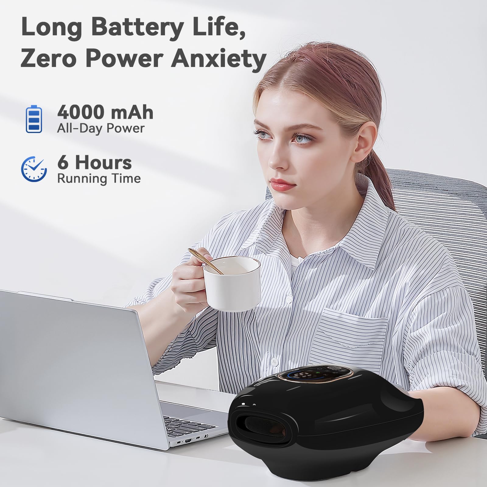 KingPavonini 4000mAh cordless battery enables long, cordless use between charges.